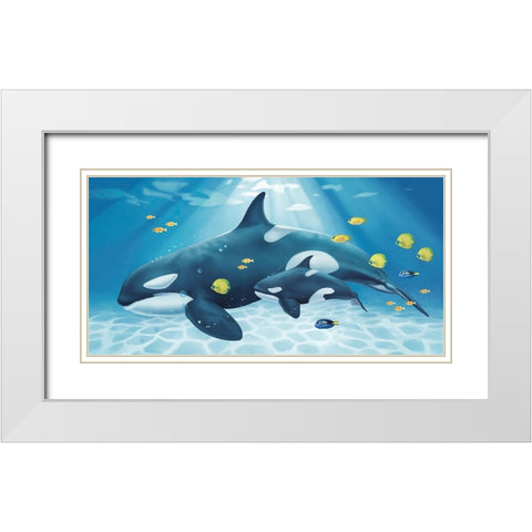 Ocra White Modern Wood Framed Art Print with Double Matting by Sheppard, Lucca