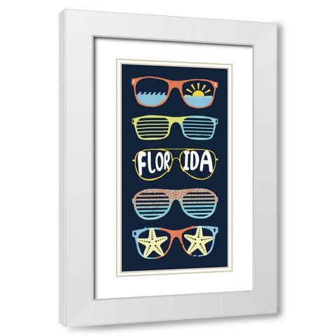 Florida Sun White Modern Wood Framed Art Print with Double Matting by Sheppard, Lucca