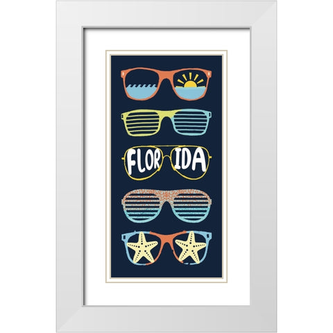 Florida Sun White Modern Wood Framed Art Print with Double Matting by Sheppard, Lucca