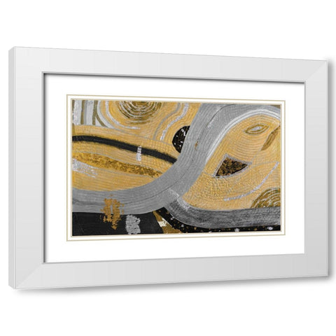 Cleos Eye White Modern Wood Framed Art Print with Double Matting by Grace, Ajoya