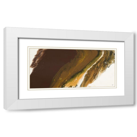 Chocolate Shores II White Modern Wood Framed Art Print with Double Matting by Grace, Ajoya