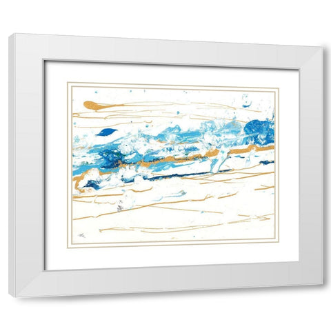 Winter Snow Drift II White Modern Wood Framed Art Print with Double Matting by Grace, Ajoya