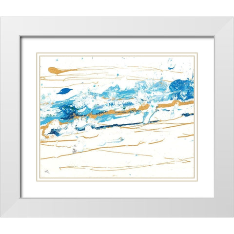 Winter Snow Drift II White Modern Wood Framed Art Print with Double Matting by Grace, Ajoya