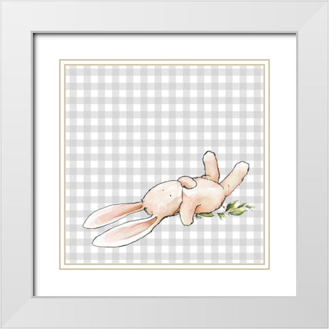Hoppi Easter II White Modern Wood Framed Art Print with Double Matting by Diannart