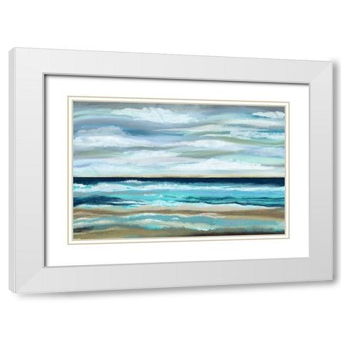 The Sea White Modern Wood Framed Art Print with Double Matting by Medley, Elizabeth