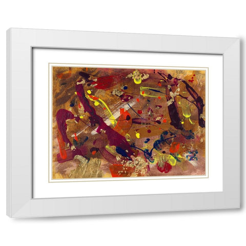 Vivid Samurai White Modern Wood Framed Art Print with Double Matting by Grace, Ajoya