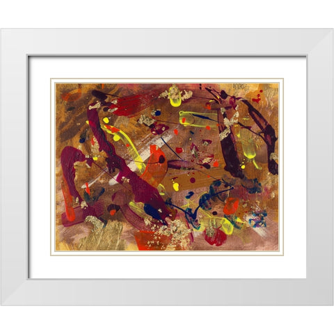 Vivid Samurai White Modern Wood Framed Art Print with Double Matting by Grace, Ajoya