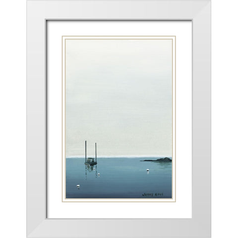 Calm Waters White Modern Wood Framed Art Print with Double Matting by Eitel, Jen