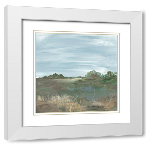 Pleasant Field I  White Modern Wood Framed Art Print with Double Matting by Maria, Robin