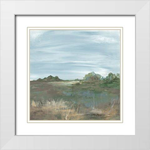 Pleasant Field I  White Modern Wood Framed Art Print with Double Matting by Maria, Robin