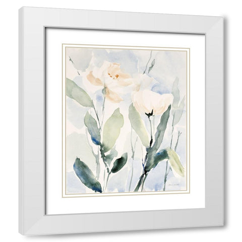 Dewey Wildflowers I White Modern Wood Framed Art Print with Double Matting by Loreth, Lanie