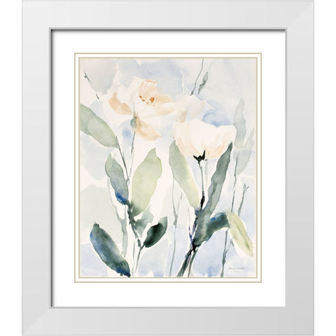 Dewey Wildflowers I White Modern Wood Framed Art Print with Double Matting by Loreth, Lanie
