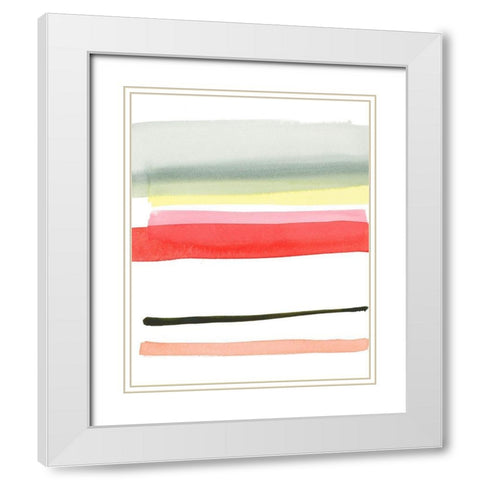 Along The Line II White Modern Wood Framed Art Print with Double Matting by Loreth, Lanie