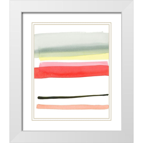 Along The Line II White Modern Wood Framed Art Print with Double Matting by Loreth, Lanie