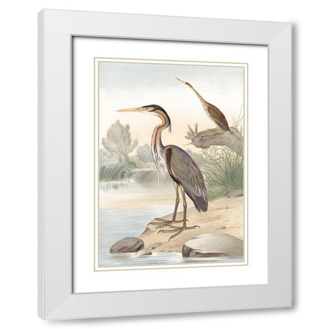 Along the Shores II White Modern Wood Framed Art Print with Double Matting by Piddix