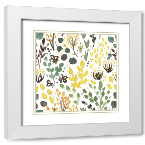 Botanical Wonder White Modern Wood Framed Art Print with Double Matting by Piddix