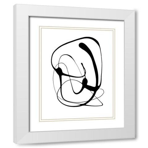Very Abstract Figures II White Modern Wood Framed Art Print with Double Matting by Loreth, Lanie