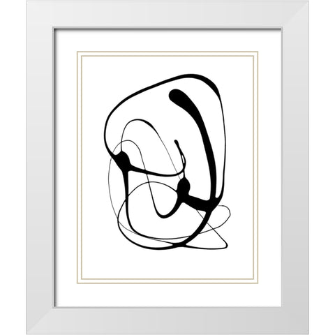 Very Abstract Figures II White Modern Wood Framed Art Print with Double Matting by Loreth, Lanie