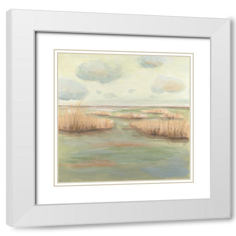 The Marsh White Modern Wood Framed Art Print with Double Matting by Pinto, Patricia