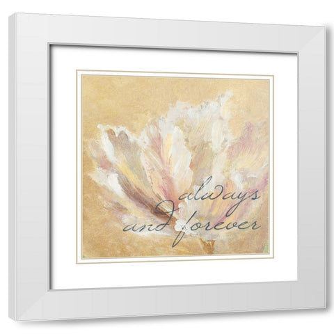 Always and Forever White Modern Wood Framed Art Print with Double Matting by Loreth, Lanie