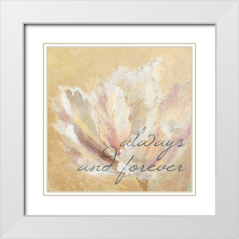 Always and Forever White Modern Wood Framed Art Print with Double Matting by Loreth, Lanie