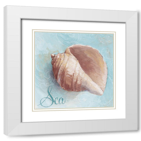 Sea  (blue) White Modern Wood Framed Art Print with Double Matting by Loreth, Lanie