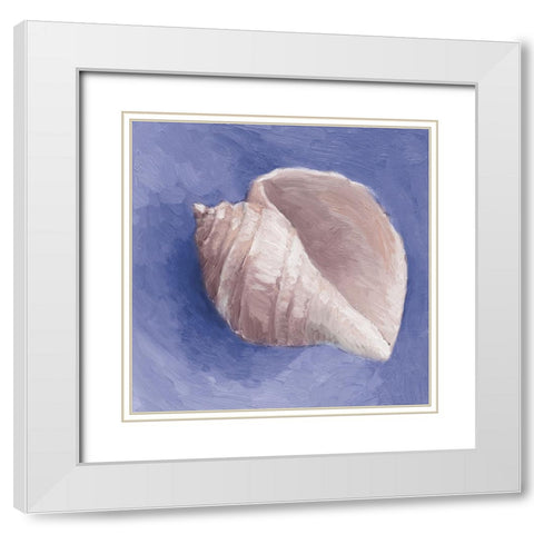 Very Peri Shell II White Modern Wood Framed Art Print with Double Matting by Loreth, Lanie