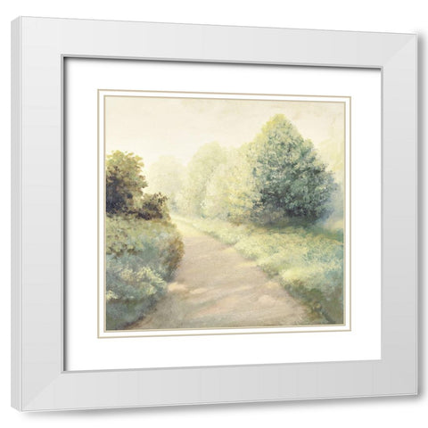 New Light Summer Road I White Modern Wood Framed Art Print with Double Matting by Marcon, Michael