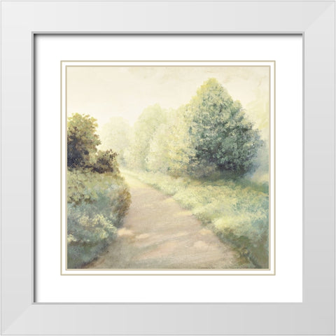 New Light Summer Road I White Modern Wood Framed Art Print with Double Matting by Marcon, Michael