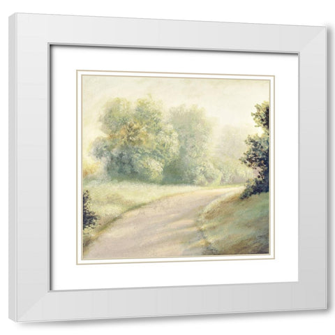 New Light Summer Road II White Modern Wood Framed Art Print with Double Matting by Marcon, Michael