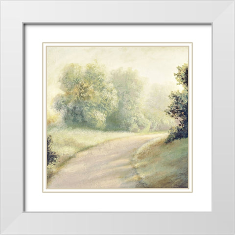 New Light Summer Road II White Modern Wood Framed Art Print with Double Matting by Marcon, Michael