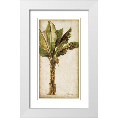 Tropic Banana I White Modern Wood Framed Art Print with Double Matting by Pinto, Patricia