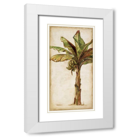 Tropic Banana II White Modern Wood Framed Art Print with Double Matting by Pinto, Patricia