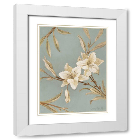 Serene Beauty II White Modern Wood Framed Art Print with Double Matting by Loreth, Lanie