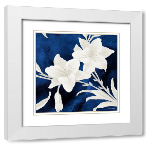 Soft Lilies Dreams II White Modern Wood Framed Art Print with Double Matting by Loreth, Lanie