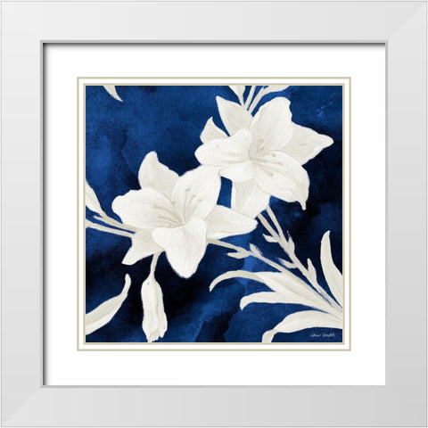 Soft Lilies Dreams II White Modern Wood Framed Art Print with Double Matting by Loreth, Lanie