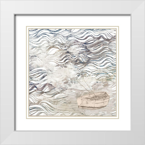 Lost At Sea II White Modern Wood Framed Art Print with Double Matting by Pinto, Patricia
