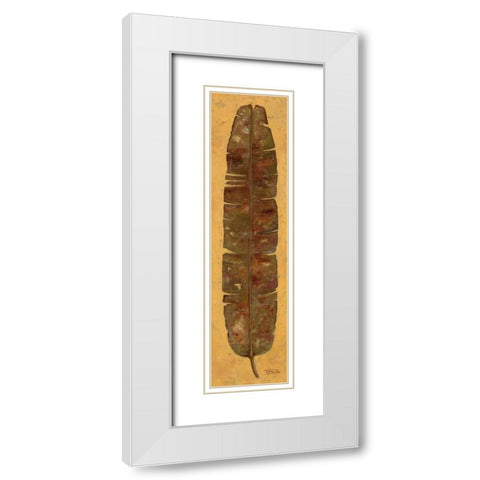 Banana Leaf I White Modern Wood Framed Art Print with Double Matting by Pinto, Patricia