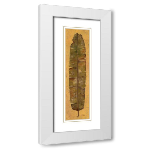 Banana Leaf II White Modern Wood Framed Art Print with Double Matting by Pinto, Patricia