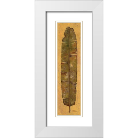 Banana Leaf II White Modern Wood Framed Art Print with Double Matting by Pinto, Patricia