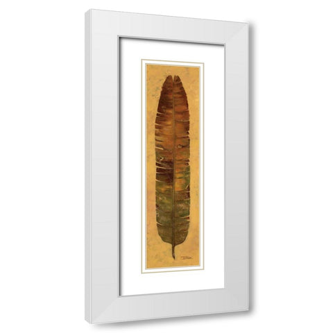 Banana Leaf III White Modern Wood Framed Art Print with Double Matting by Pinto, Patricia