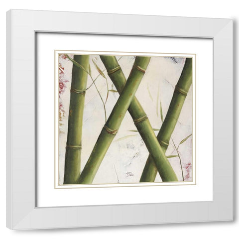 Bambosa Guadua I White Modern Wood Framed Art Print with Double Matting by Pinto, Patricia