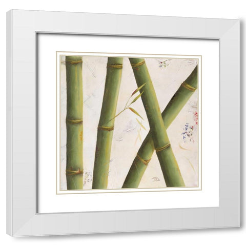 Bambosa Guadua III White Modern Wood Framed Art Print with Double Matting by Pinto, Patricia