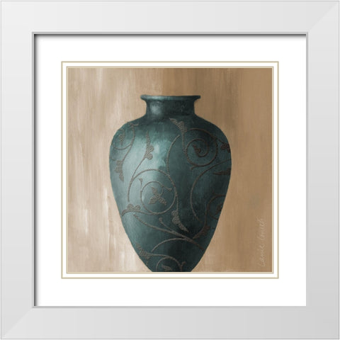 Blue Vessel II White Modern Wood Framed Art Print with Double Matting by Loreth, Lanie
