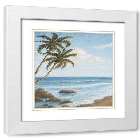 Atlantic I White Modern Wood Framed Art Print with Double Matting by Marcon, Michael