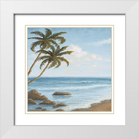 Atlantic I White Modern Wood Framed Art Print with Double Matting by Marcon, Michael