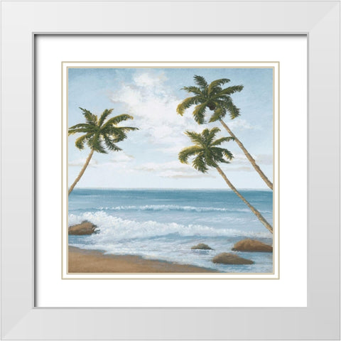 Atlantic II White Modern Wood Framed Art Print with Double Matting by Marcon, Michael