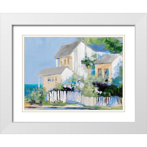 Living By The Water White Modern Wood Framed Art Print with Double Matting by Slivka, Jane