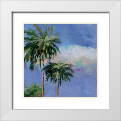 Key West Palms White Modern Wood Framed Art Print with Double Matting by Slivka, Jane