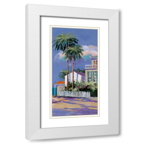 Key West II White Modern Wood Framed Art Print with Double Matting by Slivka, Jane